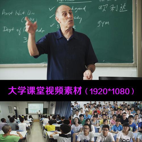 大学校园学校大学生课堂上课讲座教授外教授课高清视频动态素材