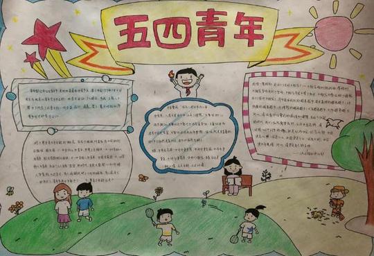 2020纪念五四青年节手抄报素材_弘扬五四精神手抄报图片