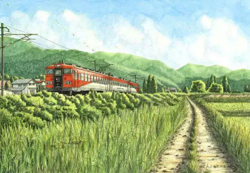 【插画】秋叶原的温柔,松本忠笔下的铁道风景*