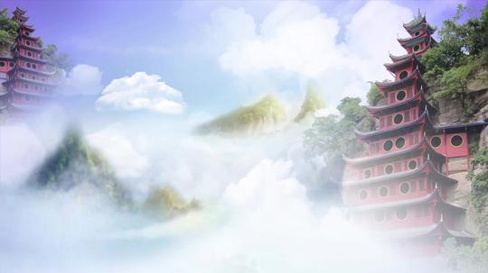 超宽4k高清led视频天宫仙境_3840x2160_高清视频素材