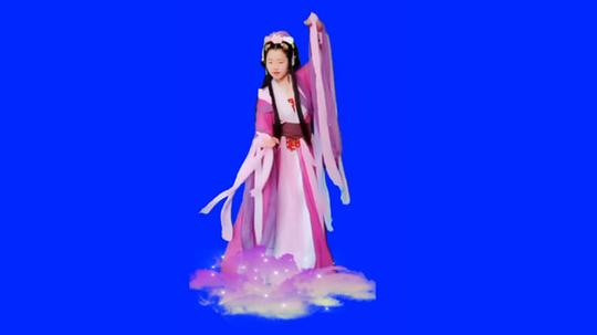 云上仙女仙子人物抠像后期特效视频素材