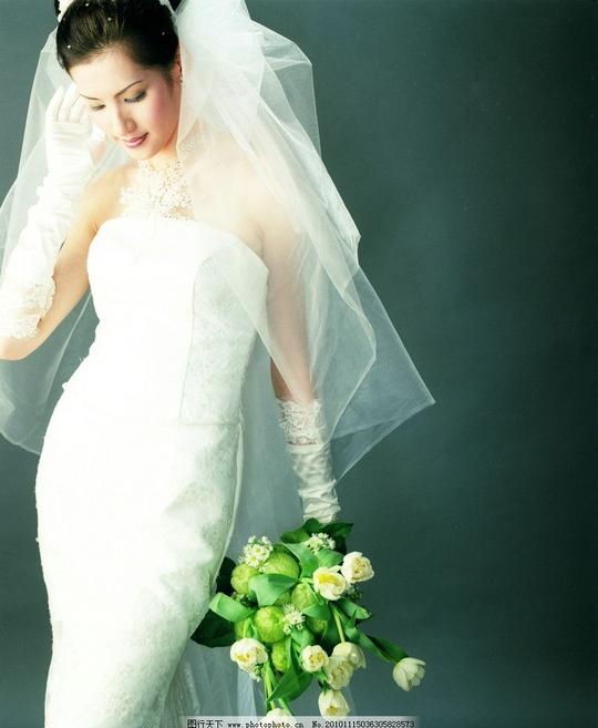 婚纱摄影样片美丽新娘鲜花浪漫时尚少女女孩美女影楼