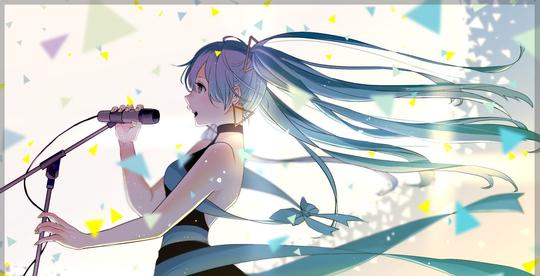 动漫壁纸:初音殿下的侧颜也是最美的，你们觉得呢?