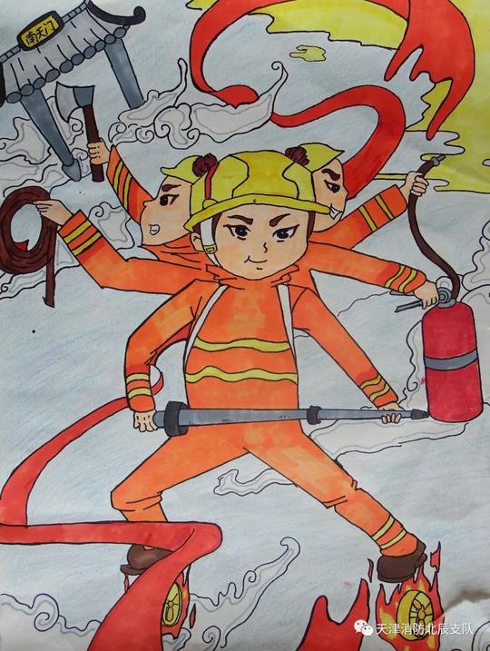 「我是小小消防员」儿童消防绘画优秀作品展示(一)
