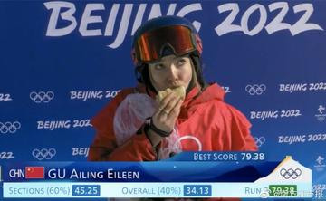 谷爱凌爱吃馅饼被CUE可爱图片