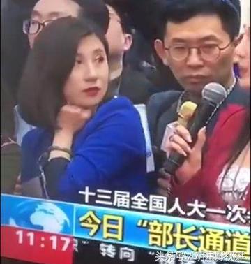 女记者蓝衣姐姐翻白眼表情包