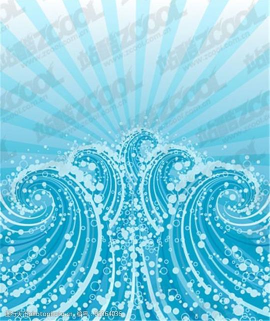 水浪冰霜矢量素材