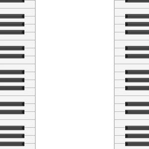 音乐背景与钢琴键。矢量插画图片