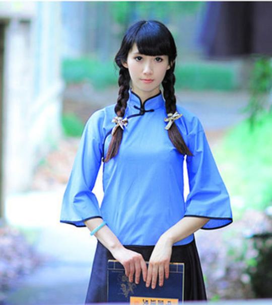 民国学生装改良汉服旗袍