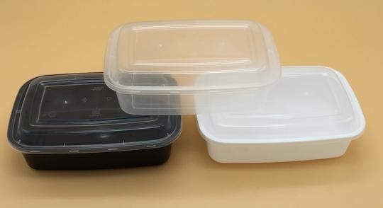 一次性双层饭盒三格内衬快餐盒黑色高档加厚两层外卖
