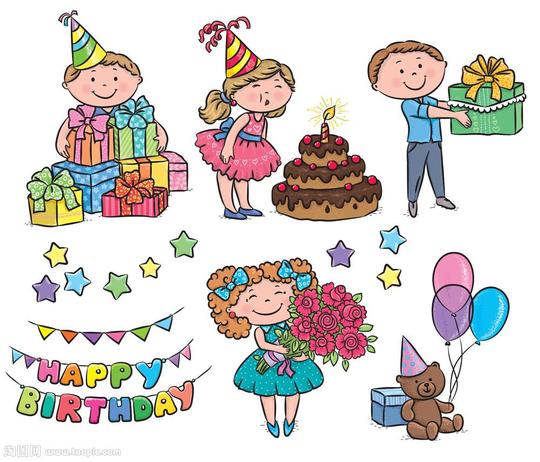 过生日的卡通儿童矢量图片图片id667823儿童幼儿矢量人物