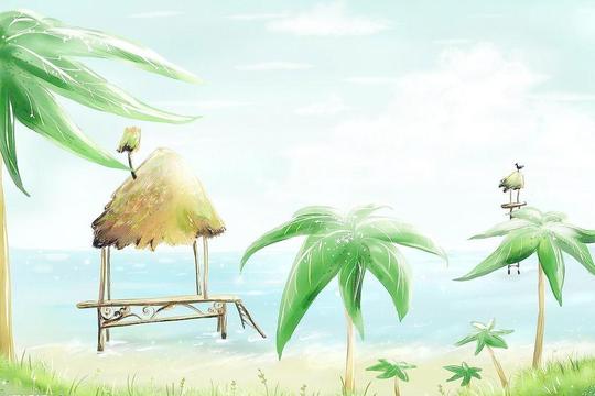 夏之爽背景素材.儿童模板.夏天素材9图片