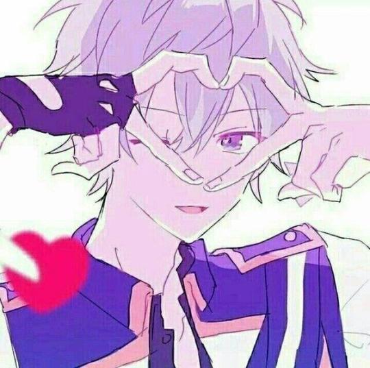 动漫男生头像比心