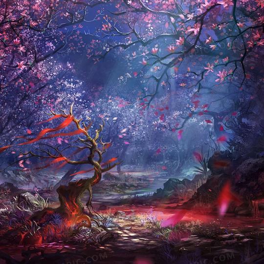 梦幻游戏场景主图背景素材