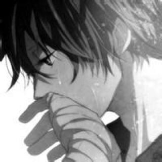 黑白伤感漫画头像