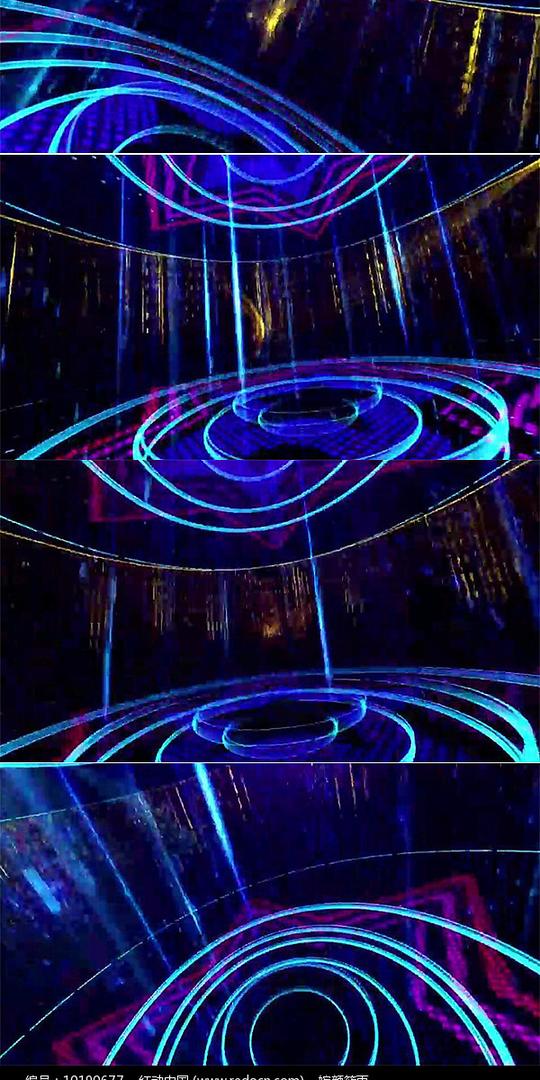 动画动态转动星光荧光粒子雨视频素材