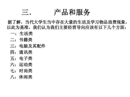 大学生创业园店铺项目计划书(2)ppt