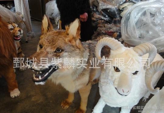 供应仿真狼狩猎诱饵仿真动物模型博物馆展示品园林造景狼品牌