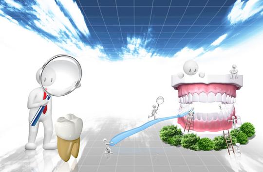 健康牙齿口腔健康护理海报背景素材
