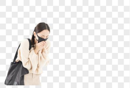 年轻女性咳嗽图片下载