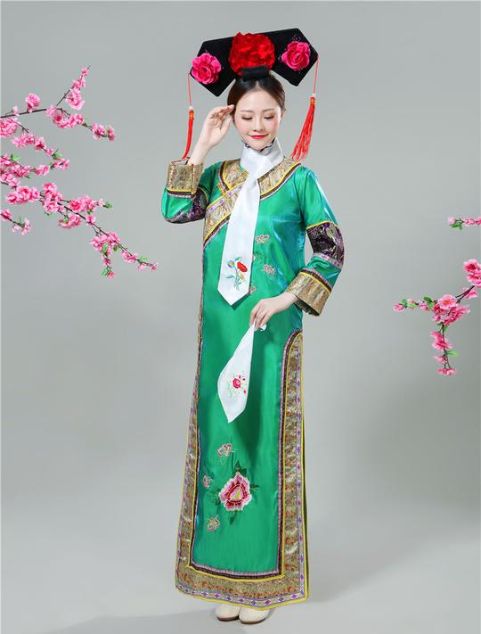 清朝还珠格格古装服饰演出服贵妃宫廷满族旗装写真格格服装古代女