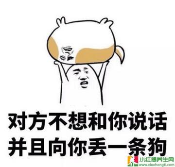 对方不想和你说话并向你扔了一只狗