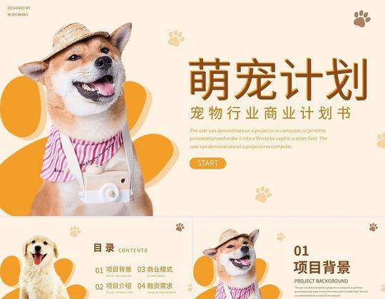 宠物行业商业计划书ppt模板