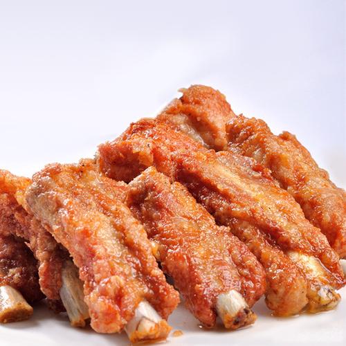 蒜香骨油炸蒜香排骨猪排骨腌制半成品饭店私房菜500g炸排骨
