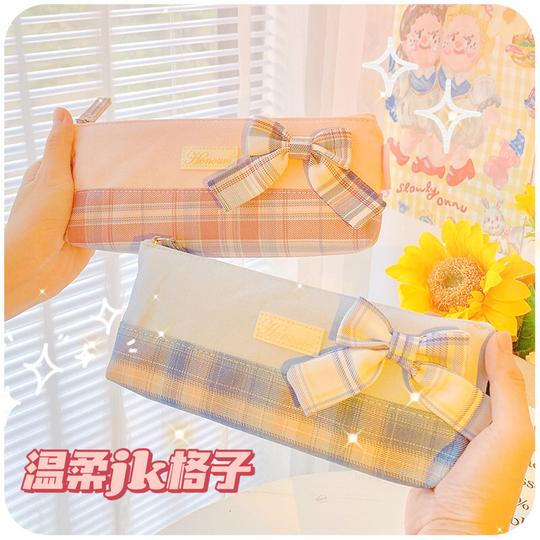 jk笔袋ins日系女孩初中女童学生高颜值小众可爱大容量文具铅笔盒