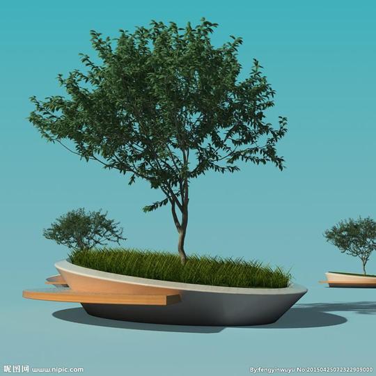 景观树池设计图__室外模型_3d设计_设计图库_昵图网.
