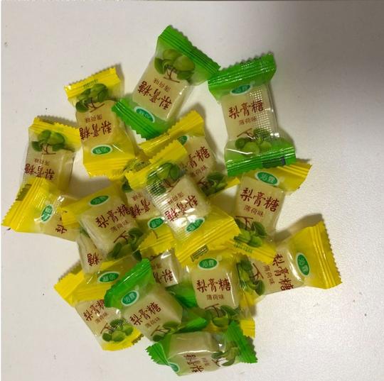 厂家直销百草梨膏糖独立包装地摊展会手工颗粒梨膏糖散装批发