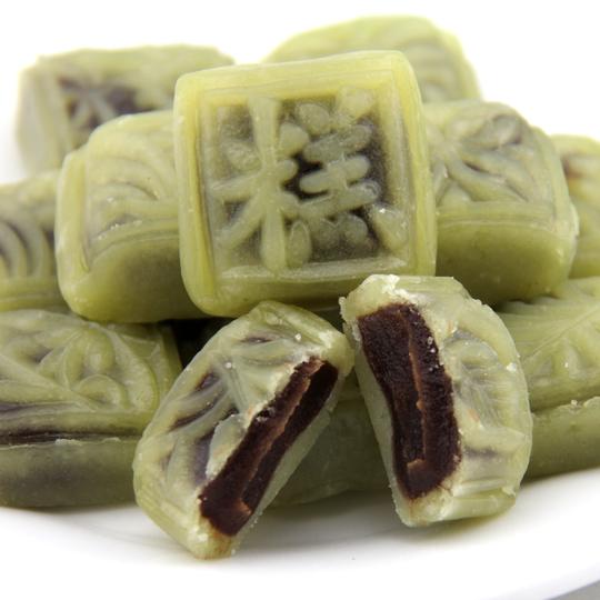手工现做老式绿豆糕红豆馅薄荷味原味传统糕点茶点零食地方特产