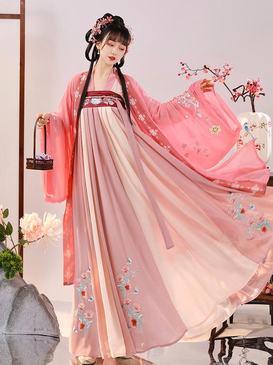 汉服女原创花君怡中国风白菜正版全套古装唐制齐胸襦裙套装夏