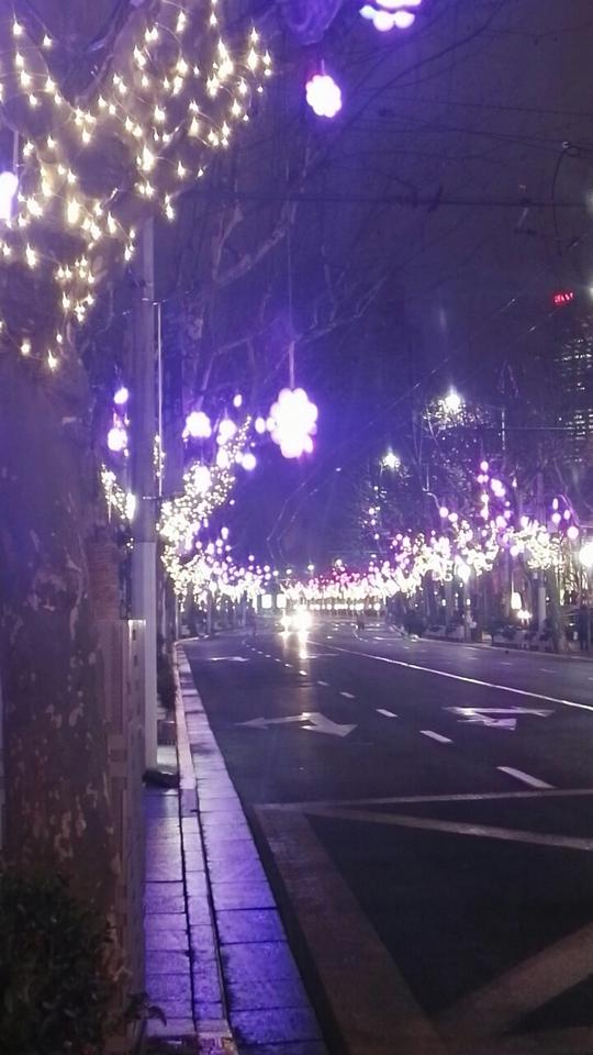 上海街道夜景