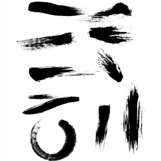 毛笔字笔刷素材