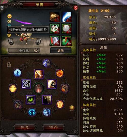 斗战神满阶觉醒宠物展示加成属性很赞
