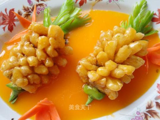 水产品美食:菠萝鱼的图示做法