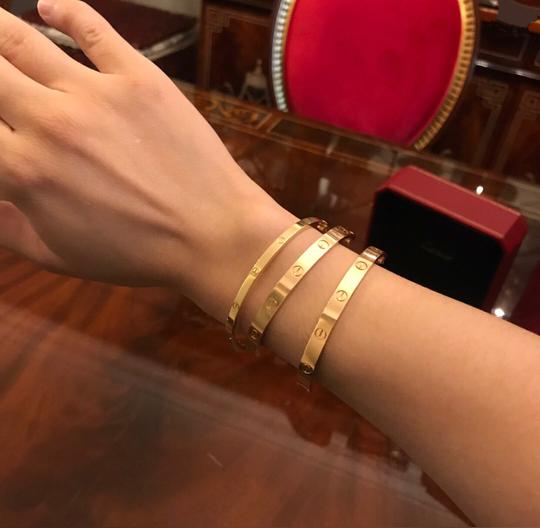 cartier/卡地亚love手镯男女玫瑰金18k宽版无钻四钻窄版经典手环