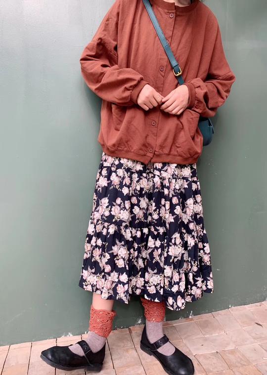 2020熊姑娘春新款日式宽松大版净色休闲全棉针织开衫外套女