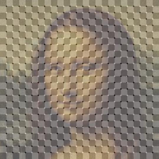 它是一个视错觉的图,我刚看的以为又是那种会产生假动效果的图.