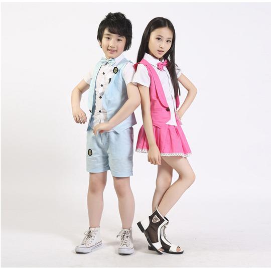 供应玩酷熊男童803,女童710童装批发幼儿园园服校服