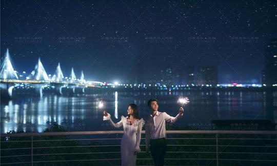 白槿花--【夜光璀璨】婚纱系列