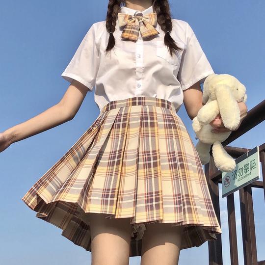 中牌山吹jk制裙制服正版原创格裙现货掉落正统jk半身裙仙女妲己裙