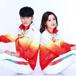 中老年运动服套装三件套女运动会南韩丝佳木斯广场舞团体表演团购