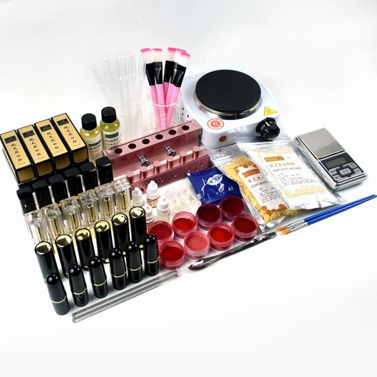 制作口红工具材料包套装diy新手自制做手工唇膏口红色粉工具模具唇膏管材料包(送成品口红一支)