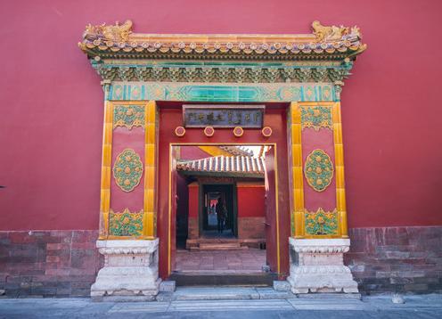 故宫宫墙门大成右门--汇图网huitu.com