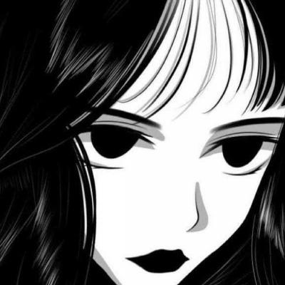 丧气漫画女头/汐汐感谢相遇，不谈亏欠/,女生,伤感,黑白,高冷