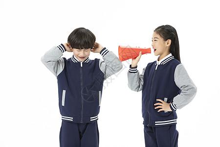 青少年开学上学大声喊叫图片下载