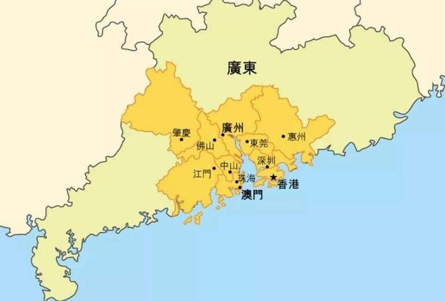粤港澳大湾区主要包深圳,香港,澳门,广州,东莞,珠海,佛山,中山,惠州