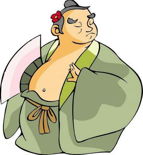位图男人神仙扇子大肚皮免费素材